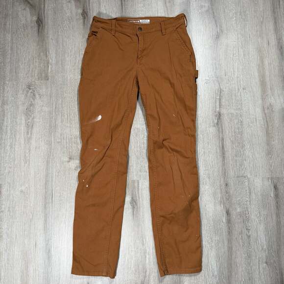 Carhartt Pants - Womens Carhartt Relaxed Fit Duck Carpenter Pants Distressed Paint